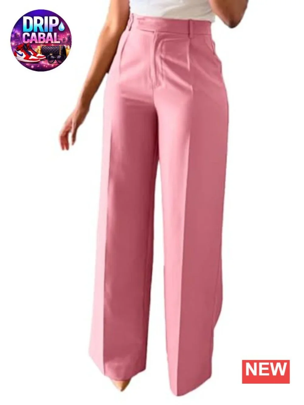 Women's High Waisted Wide Leg Dress Pants Straight Leg Slacks Trousers,